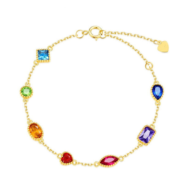 9k gold plated 925 sterling silver royal various shape and colors ruby/ sapphire /emerald/ topaz zircon Jewelry set