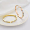 2023 New titanium Steel Inlaid real shell rose Gold H bracelet