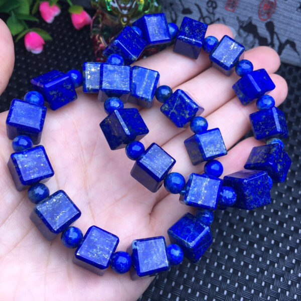 Lapis sugar cube bracelet
