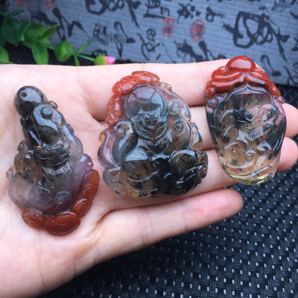 Aurora nine-tailed fox pendant