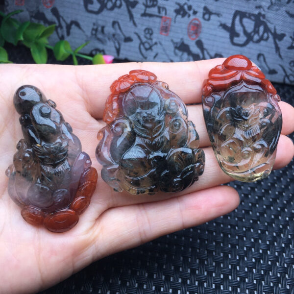 Aurora nine-tailed fox pendant