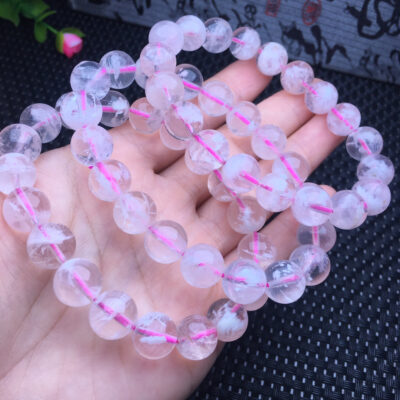 Pink Ghost crystal single loop bracelet