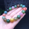 Color salt source agate single-loop bracelet