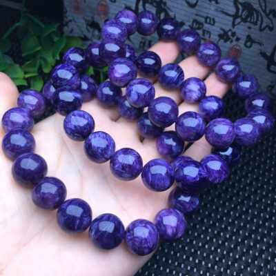 Purple dragon crystal single loop bracelet