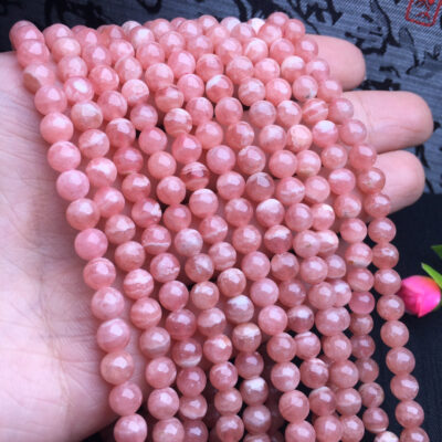 Red striped stone multi loop bracelet, 💕 Specification 5mm101901508