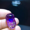 Natural Purple Hair Crystal Super Seven Purple Super Pixiu Pendant Treasure Collection, Size: 20.7/13mm 10202088