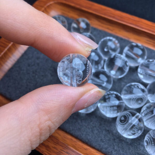 White crystal Buddhist scripture bead accessories 💕 Specification 13mm ✨ one million twenty-two thousand and fifty-eight