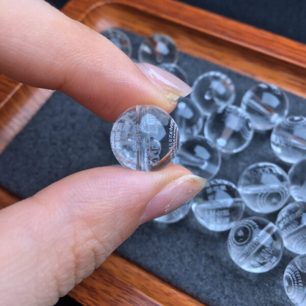 White crystal Buddhist scripture bead accessories 💕 Specification 13mm ✨ one million twenty-two thousand and fifty-eight
