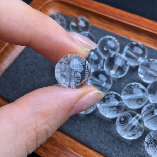 White crystal Buddhist scripture bead accessories 💕 Specification 13mm ✨ one million twenty-two thousand and fifty-eight
