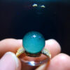 Natural green ghost treasure bowl ring for men and women, high-end 925 sterling silver inlaid, with a live size of 11.6mm2410238643