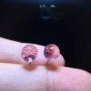 Super Beautiful Fantasy Purple Titanium Crystal Purple Seven Earrings for Women, Size 7.3mm2410208319