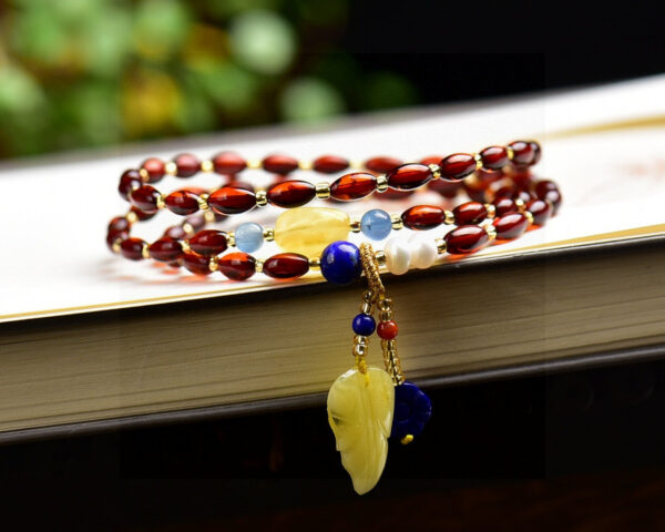 wsxc1698160634748_0 Natural Blood Pearl Rice Bead Bracelet, with a Blood Pearl size of approximately 4 * 6mm2410089634