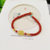 wsxc1698160814162_2 Natural South Red Honey Wax Corn Knot Woven Bracelet, paired with Natural Honey Wax Pixiu2410099315