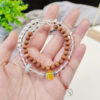 Natural White Crystal ➕ Lao Shan Tan's original double loop bracelet with a bead diameter of 6mm2410039461