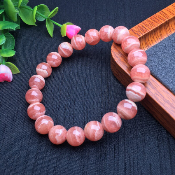 Red patterned stone single loop bracelet 💕 Specification 7-10mm ✨2410230554