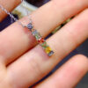 wsxc1698248834342_1 Colorful Blue Treasure Necklace, with a main stone size of 3mm square2510160168