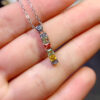 wsxc1698248834342_2 Colorful Blue Treasure Necklace, with a main stone size of 3mm square2510160168