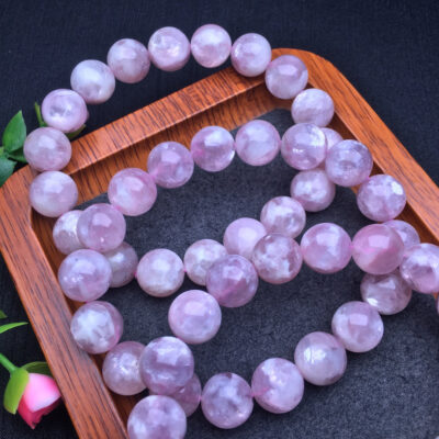 Powder lithium mica single loop bracelet 💕 Specification 10-12mm ✨2610215638