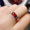 Pure natural Fanta garnet rings are shipped with a main stone size of 5mm.2610105634