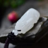 The natural Hotan Jade sheep fat jade mythical wild animal pendant! Pendant size: 39.7/19.2/14mm2710289164