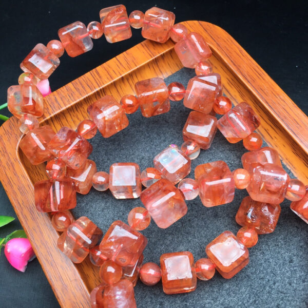 wsxc1698759947213_1 Red gum flower candy bracelet 💕 Specification 10mm ✨3010049124