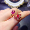 Natural powder topa ring, main stone size 6 * 8mm3110150124