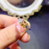 Pure natural yellow crystal ring, main stone 6mm0411090188