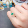 wsxc1699111103211_2 Pure Natural Columbia Emerald Ring Main Stone Size 4 * 6mm0411170594