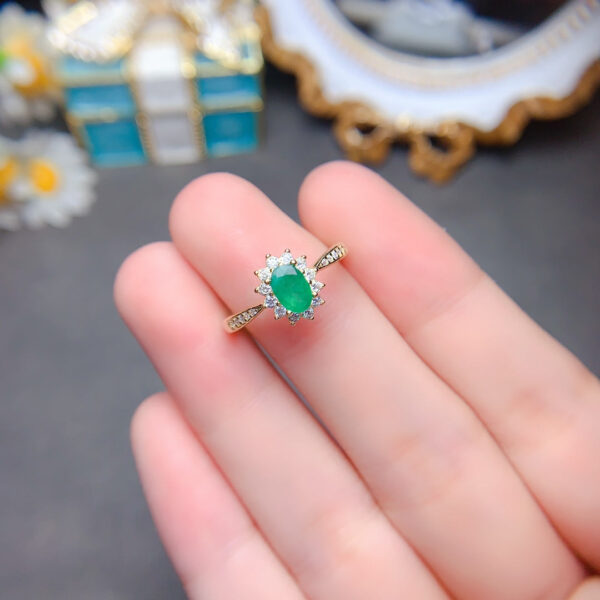 wsxc1699111103211_4 Pure Natural Columbia Emerald Ring Main Stone Size 4 * 6mm0411170594