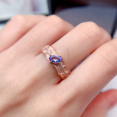 Natural Tanzanite Ring, Main Stone Size 4 * 6mm0411120159