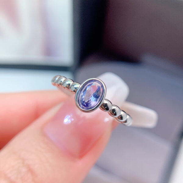 Natural Tanzanite Ring, Main Stone Size 4 * 6mm0411110264
