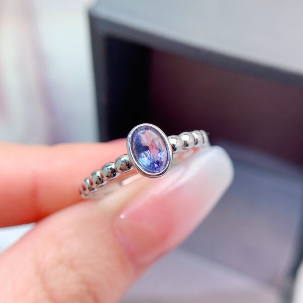 Natural Tanzanite Ring, Main Stone Size 4 * 6mm0411110264