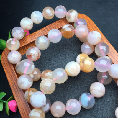 Cherry blossom agate single loop bracelet 💕 Specification 12mm ✨0711020134