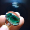 Natural Green Ghost Pyramid Ring, Size 19.6/12.2mm0711248122