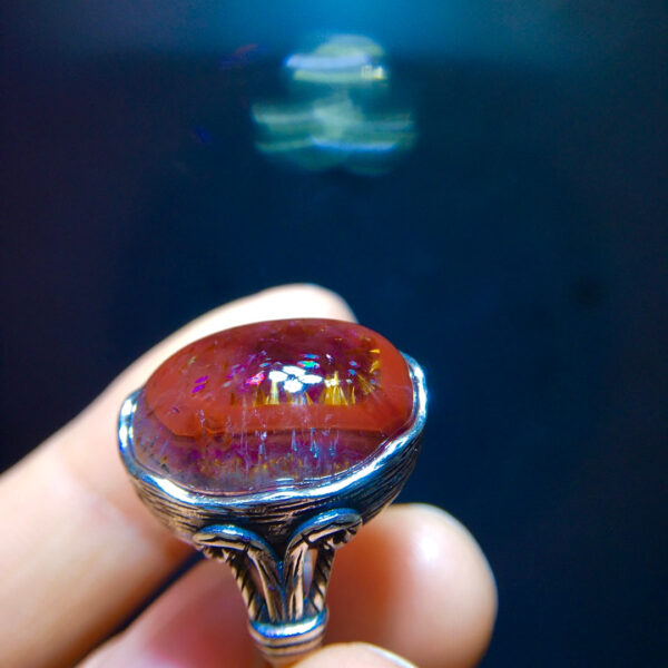 Aurora 23 Aurora Titanium Purple Eye Ring, Size: 18.5/13mm0811398166