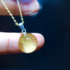 wsxc1699807708132_3 Natural golden hair crystal titanium crystal pendant, specification: 11.8mm1111208877