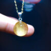 wsxc1699807708132_4 Natural golden hair crystal titanium crystal pendant, specification: 11.8mm1111208877