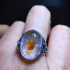 Rare natural oil and water gallbladder quicksand ring, bare stone 17.5/13mm1111278144