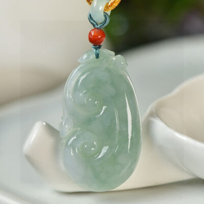 Natural A-grade Jade Pixiu Pendant, Size: 40.8 * 24.1 * 5.3mm1112129546