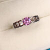 wsxc1699969017928_0 Classic Pink Mosang Diamond Ring, Main Stone Circle 5 * 5mm1114150299