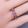 wsxc1699969017928_5 Classic Pink Mosang Diamond Ring, Main Stone Circle 5 * 5mm1114150299