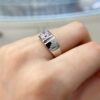 Classic Mosan Diamond Ring, Main Stone 1 Carat, Round 6.5mm1114130355