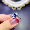 Natural sapphire ring, main stone 4 * 6mm1115140921