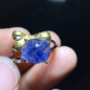 Natural blue hair crystal blue line stone ring, size 9.5/8mm1116238199