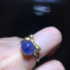 Natural blue hair crystal blue line stone ring, size 9.5/8mm1116238199