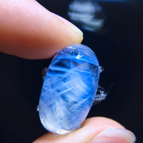 Natural blue needle ring, size 22.3/12.8mm1116168542