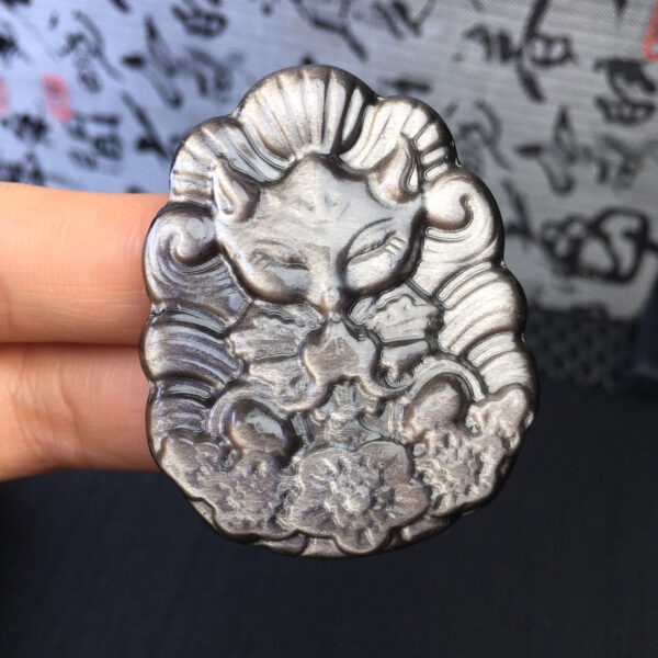 Silver Shining Stone Nine tailed Fox Pendant 💕 Specification 36.7mm111718266