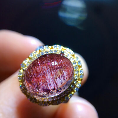 Natural Purple Crystal Super Seven Ring, Specification: 12.2/10.1mm1117398466