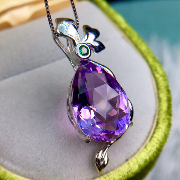 wsxc1700320555426_1 Pure natural Brazilian amethyst pendant, main stone 13 * 18mm1118350122